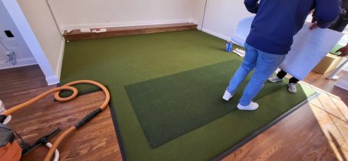 Connecticut Golf Simulator Turf Installation